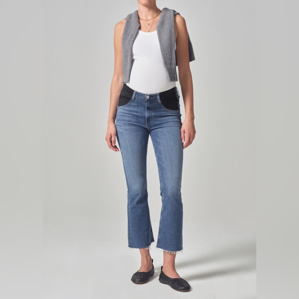 EUC 33 Citizens Of Humanity Maternity Isola Mid Rise Cropped Boot Jeans